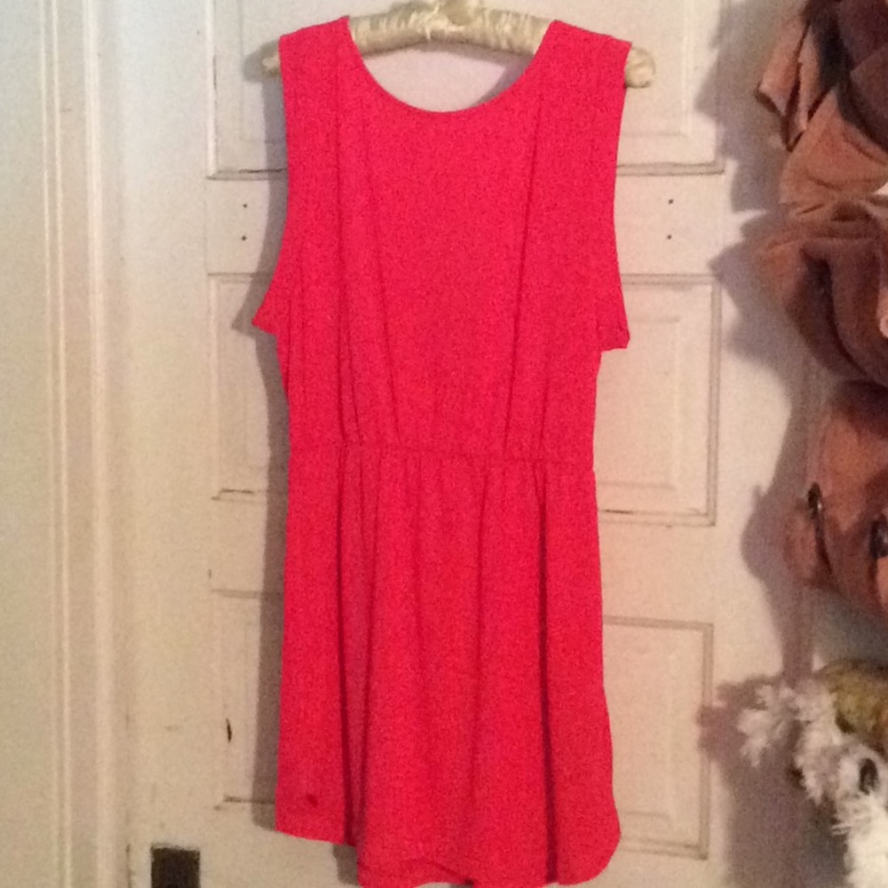 Bright in color summer dress lower back